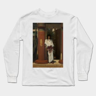 An Egyptian in a Doorway by Lawrence Alma-Tadema Long Sleeve T-Shirt